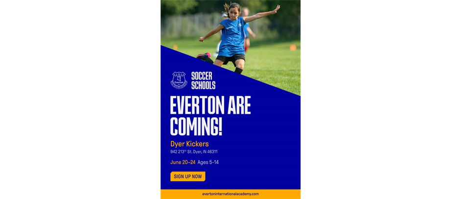 Register for our Everton Soccer Camps - June 20-24